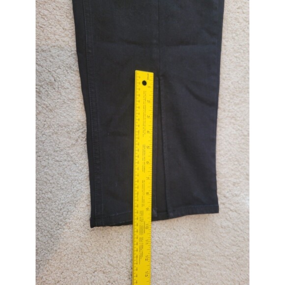 NWT Eloquii Women's Black Denim Front Split Hem Straight Leg Jeans Size 22 - Picture 9 of 11